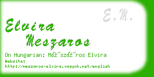 elvira meszaros business card